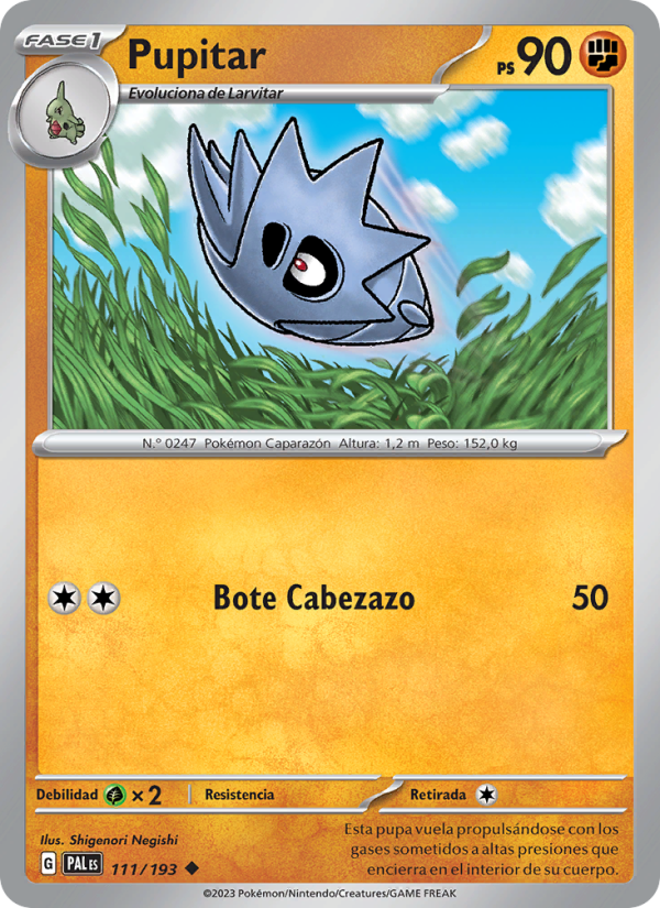 Pupitar 111 — Paldea Evolved (Spanish Pokémon TCG card)
