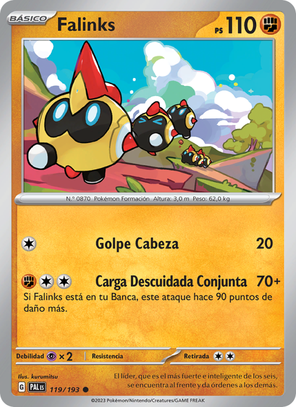 Falinks 119 — Paldea Evolved (Spanish Pokémon TCG card)