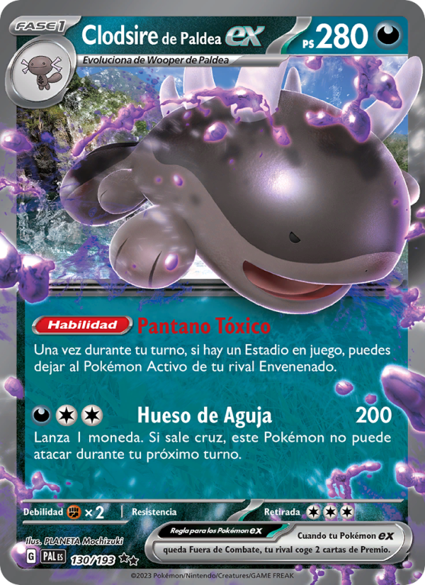 Clodsire de Paldea ex 130 — Paldea Evolved (Spanish Pokémon TCG card)