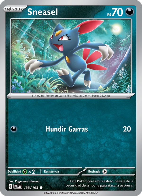 Sneasel 133 — Paldea Evolved (Spanish Pokémon TCG card)