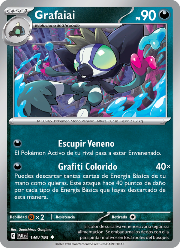 Grafaiai 146 — Paldea Evolved (Spanish Pokémon TCG card)