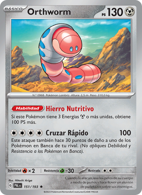 Orthworm 151 — Paldea Evolved (Spanish Pokémon TCG card)