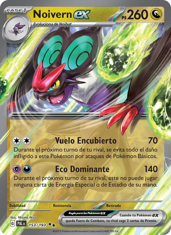 Noivern ex 153 — Paldea Evolved (Spanish Pokémon TCG card)