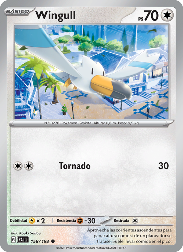 Wingull 158 — Paldea Evolved (Spanish Pokémon TCG card)