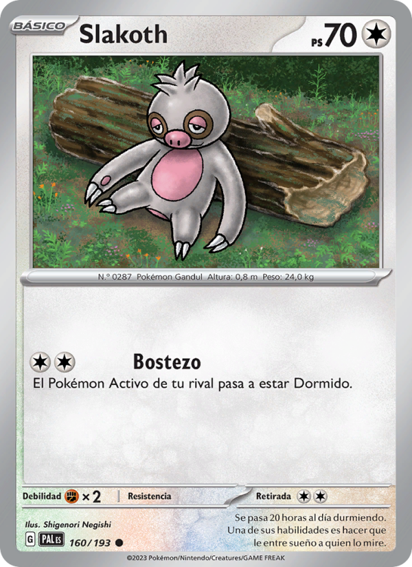 Slakoth 160 — Paldea Evolved (Spanish Pokémon TCG card)