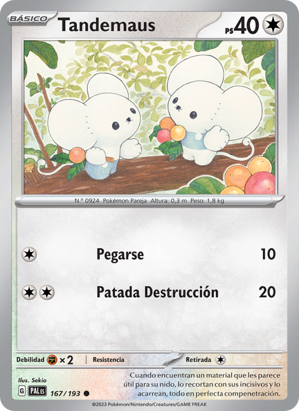 Tandemaus 167 — Paldea Evolved (Spanish Pokémon TCG card)
