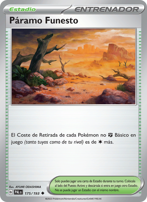 Páramo Funesto 175 — Paldea Evolved (Spanish Pokémon TCG card)