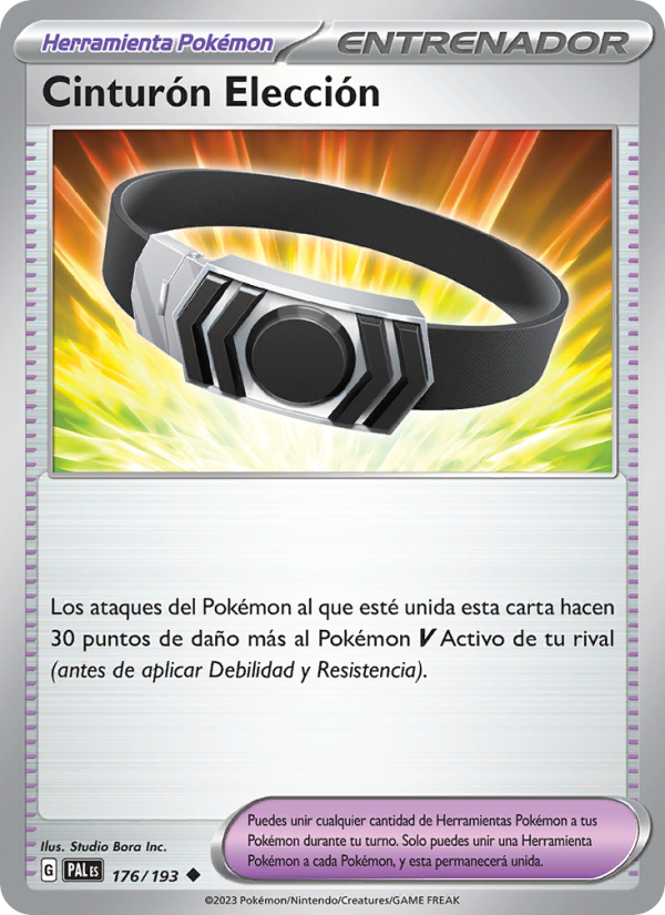 Cinturón Elección 176 — Paldea Evolved (Spanish Pokémon TCG card)