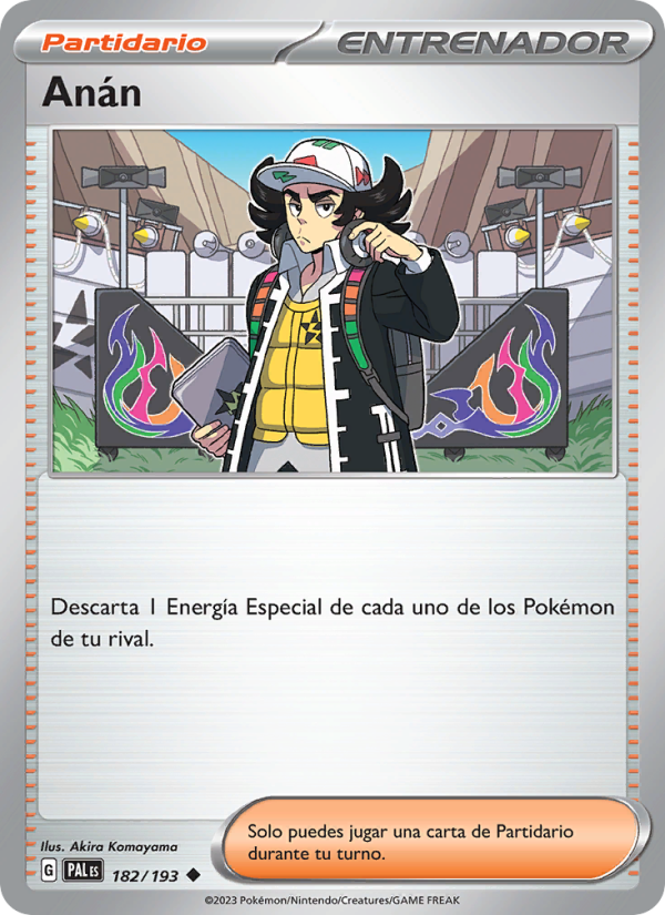 Anán 182 — Paldea Evolved (Spanish Pokémon TCG card)