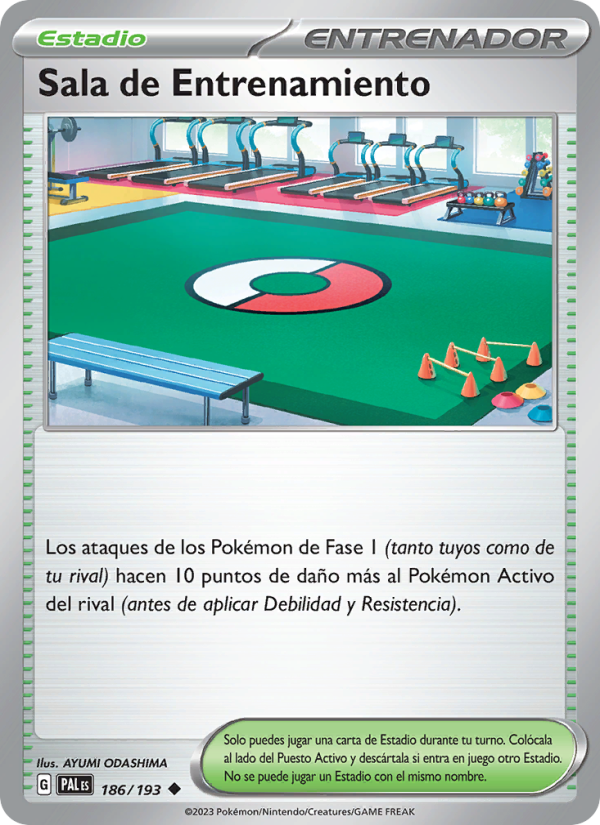 Sala de Entrenamiento 186 — Paldea Evolved (Spanish Pokémon TCG card)