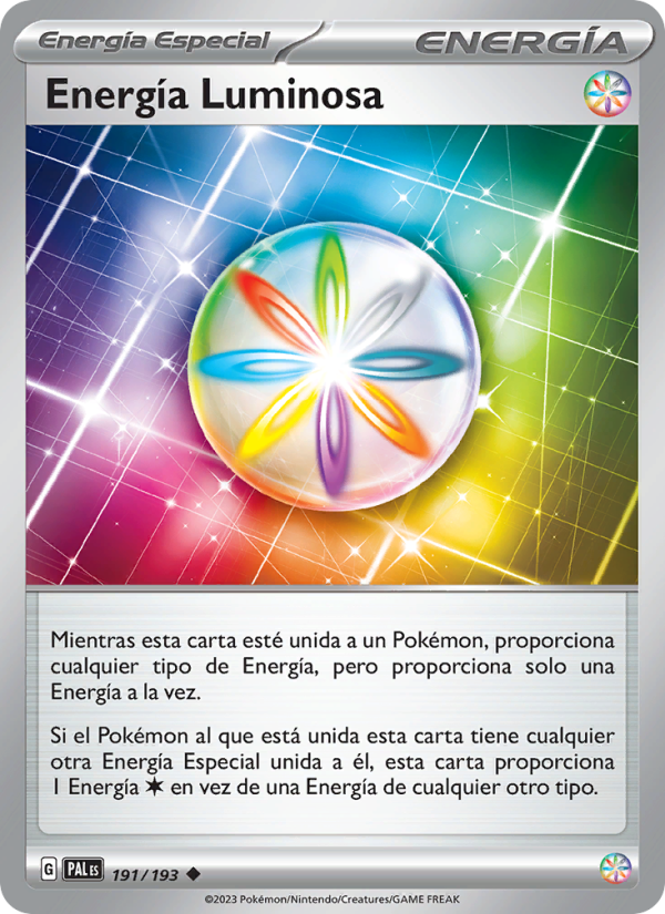 Energía Luminosa 191 — Paldea Evolved (Spanish Pokémon TCG card)