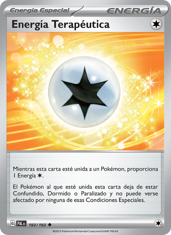 Energía Terapéutica 193 — Paldea Evolved (Spanish Pokémon TCG card)