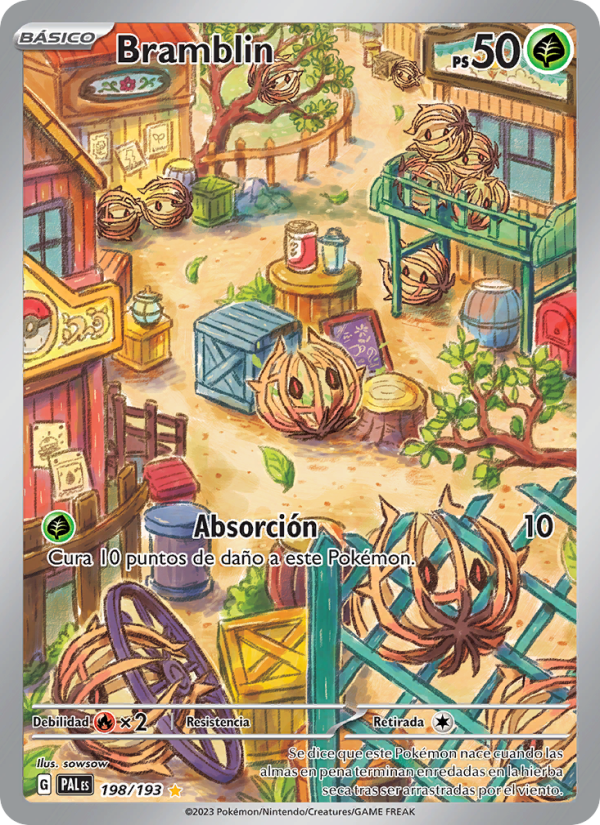 Bramblin 198 — Paldea Evolved (Spanish Pokémon TCG card)