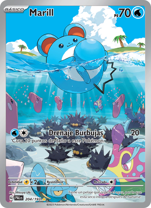 Marill 204 — Paldea Evolved (Spanish Pokémon TCG card)