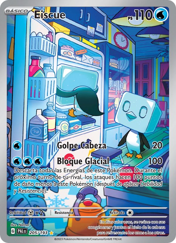 Eiscue 205 — Paldea Evolved (Spanish Pokémon TCG card)