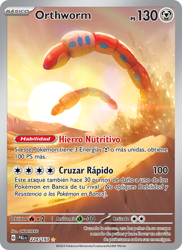 Orthworm 224 — Paldea Evolved (Spanish Pokémon TCG card)