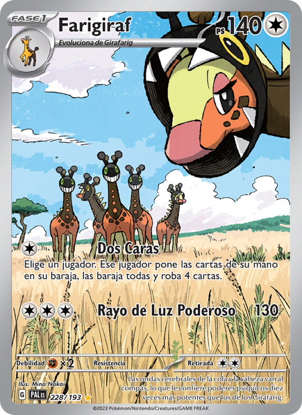 Farigiraf 228 — Paldea Evolved (Spanish Pokémon TCG card)