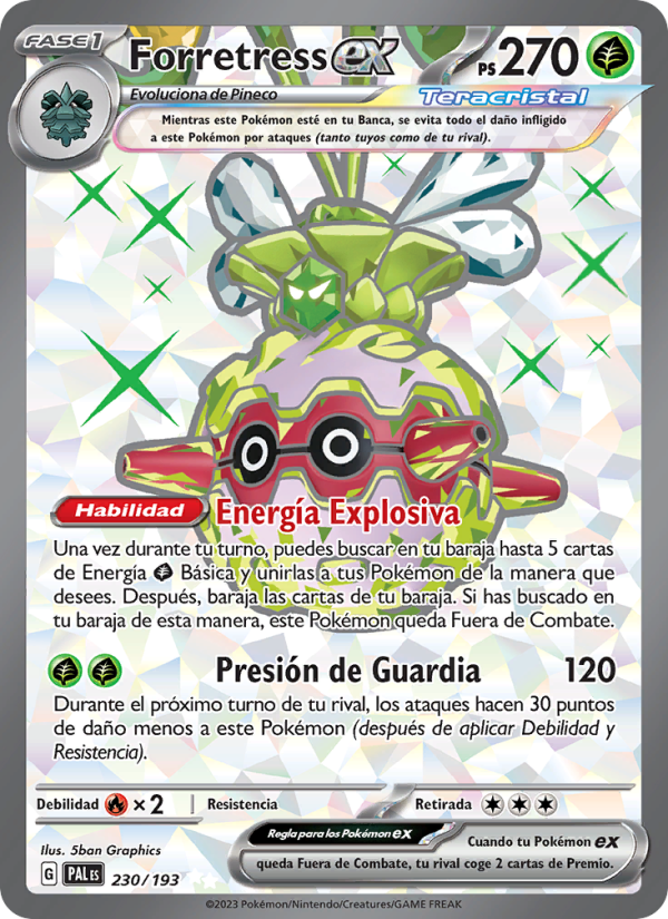 Forretress ex 230 — Paldea Evolved (Spanish Pokémon TCG card)