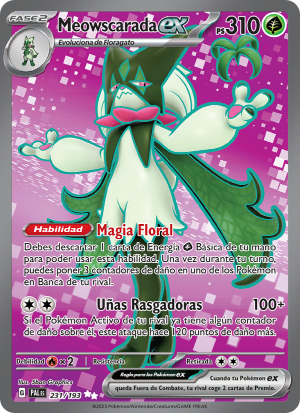 Meowscarada ex 231 — Paldea Evolved (Spanish Pokémon TCG card)