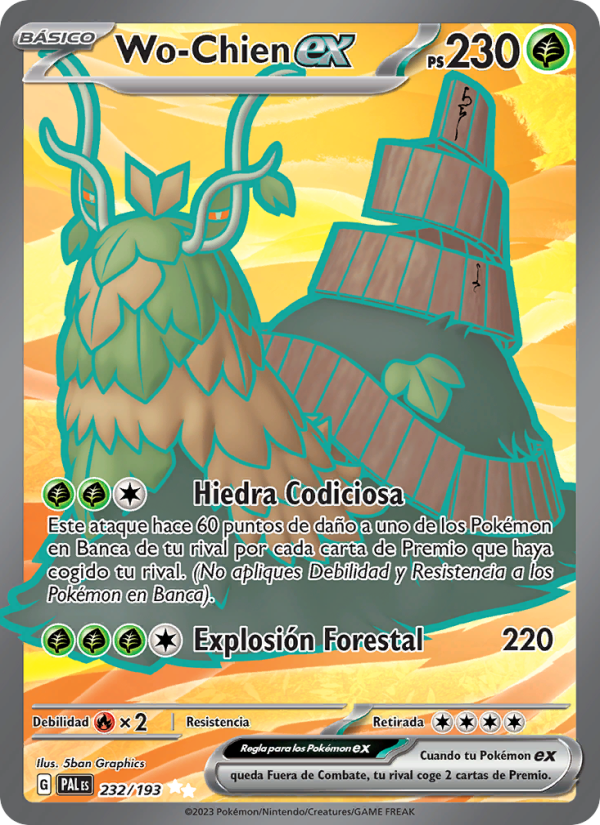 Wo-Chien ex 232 — Paldea Evolved (Spanish Pokémon TCG card)