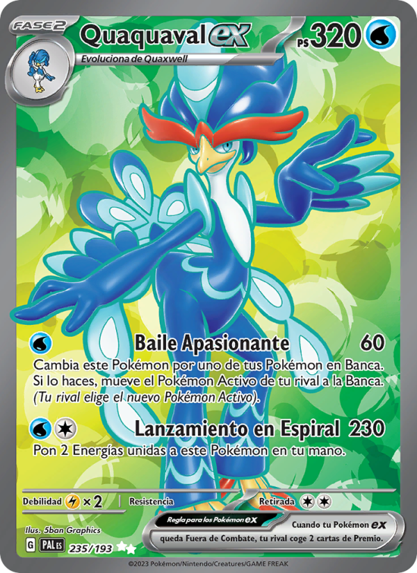 Quaquaval ex 235 — Paldea Evolved (Spanish Pokémon TCG card)