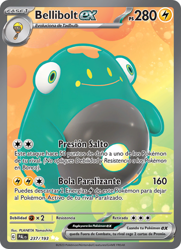 Bellibolt ex 237 — Paldea Evolved (Spanish Pokémon TCG card)