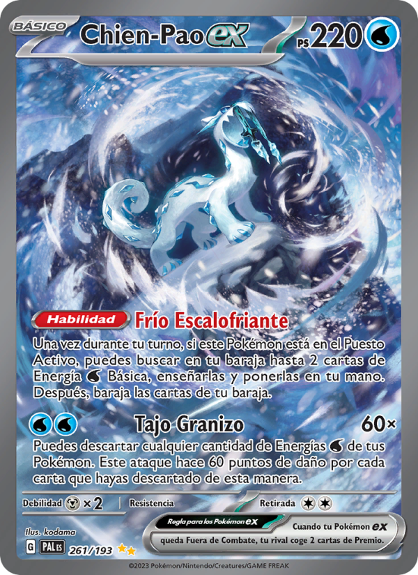 Chien-Pao ex 261 — Paldea Evolved (Spanish Pokémon TCG card)