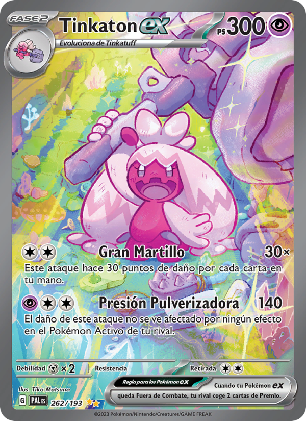 Tinkaton ex 262 — Paldea Evolved (Spanish Pokémon TCG card)