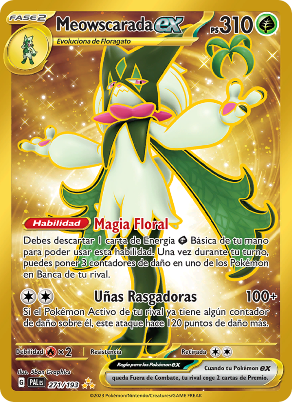 Meowscarada ex 271 — Paldea Evolved (Spanish Pokémon TCG card)