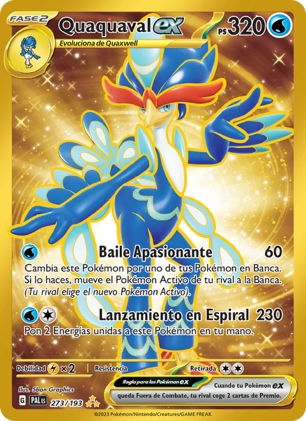 Quaquaval ex 273 — Paldea Evolved (Spanish Pokémon TCG card)