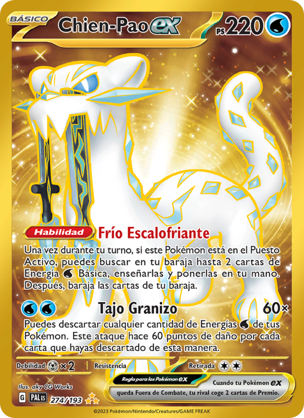Chien-Pao ex 274 — Paldea Evolved (Spanish Pokémon TCG card)