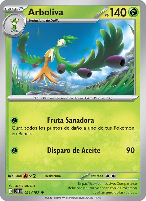 Arboliva 021 — Obsidian Flames (Spanish Pokémon TCG card)