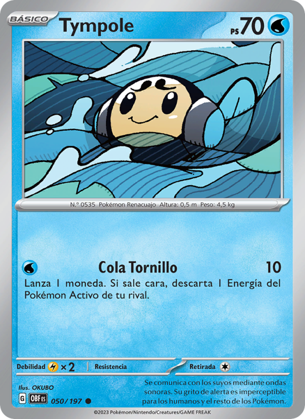 Tympole 050 — Obsidian Flames (Spanish Pokémon TCG card)