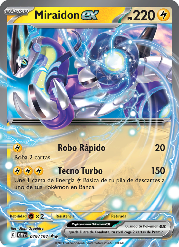 Miraidon ex 079 — Obsidian Flames (Spanish Pokémon TCG card)