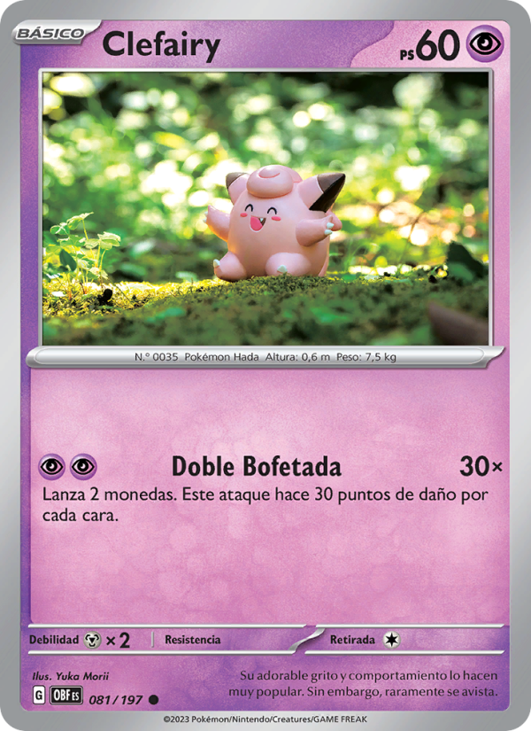 Clefairy 081 — Obsidian Flames (Spanish Pokémon TCG card)