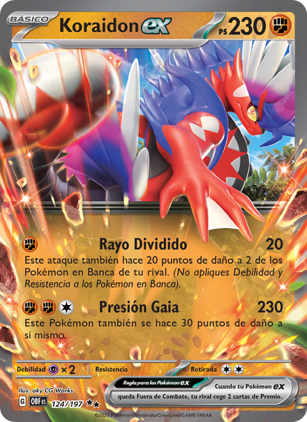 Koraidon ex 124 — Obsidian Flames (Spanish Pokémon TCG card)