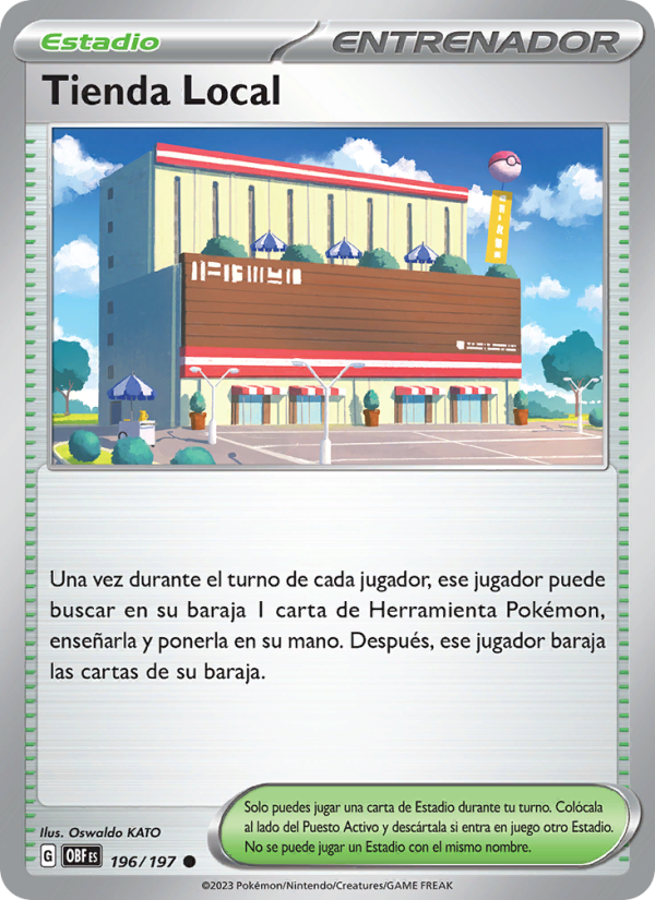 Tienda Local 196 — Obsidian Flames (Spanish Pokémon TCG card)