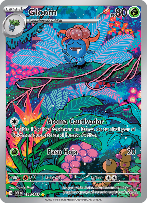 Gloom 198 — Obsidian Flames (Spanish Pokémon TCG card)