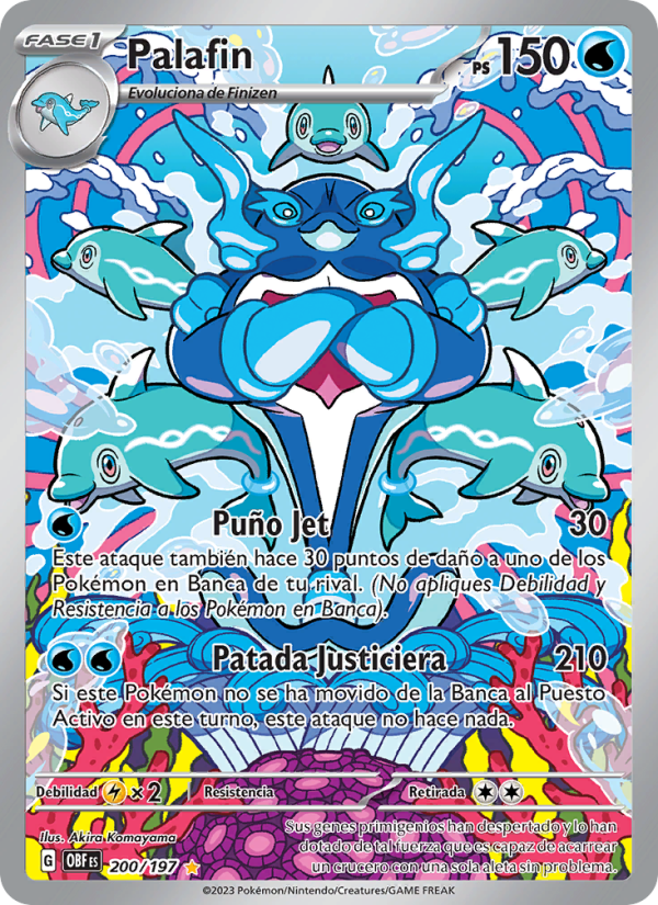 Palafin 200 — Obsidian Flames (Spanish Pokémon TCG card)