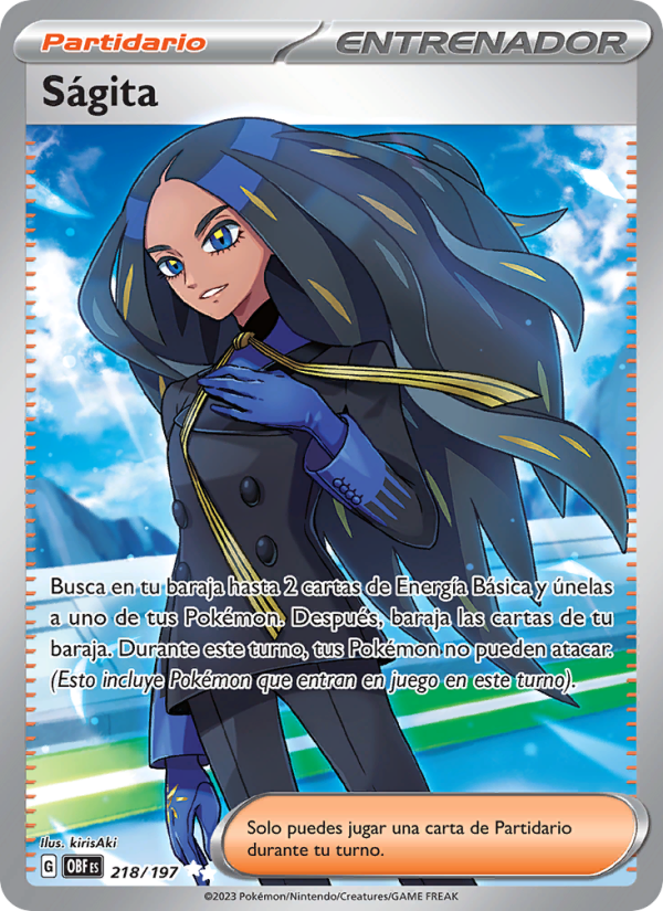 Ságita 218 — Obsidian Flames (Spanish Pokémon TCG card)