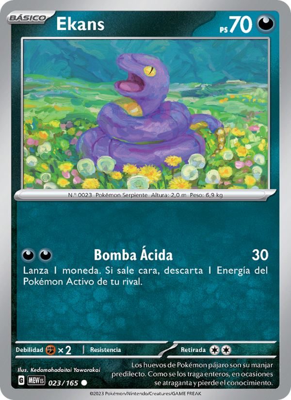 Ekans 023 — 151 (Spanish Pokémon TCG card)