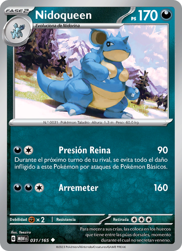 Nidoqueen 031 — 151 (Spanish Pokémon TCG card)