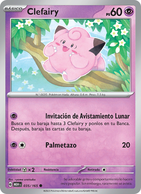 Clefairy 035 — 151 (Spanish Pokémon TCG card)