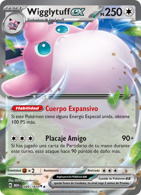 Wigglytuff ex 040 — 151 (Spanish Pokémon TCG card)