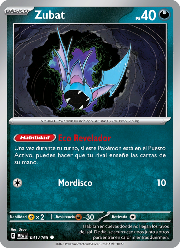 Zubat 041 — 151 (Spanish Pokémon TCG card)