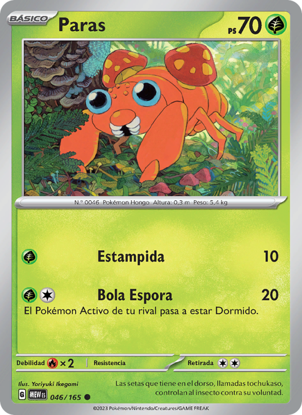 Paras 046 — 151 (Spanish Pokémon TCG card)
