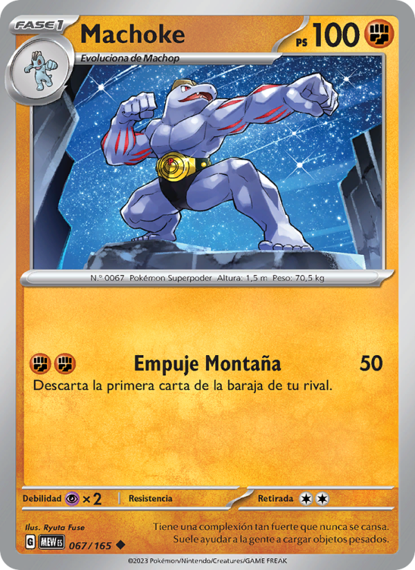 Machoke 067 — 151 (Spanish Pokémon TCG card)