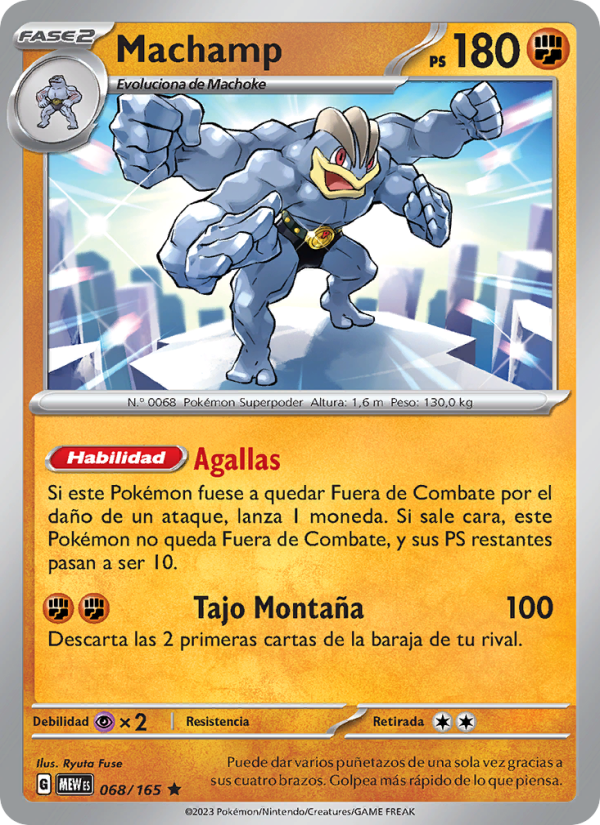 Machamp 068 — 151 (Spanish Pokémon TCG card)
