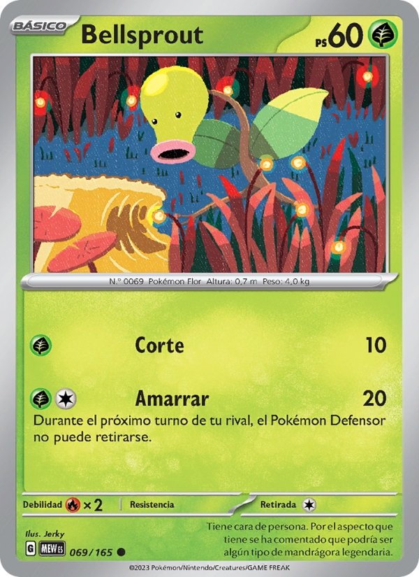 Bellsprout 069 — 151 (Spanish Pokémon TCG card)