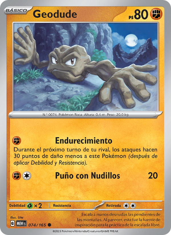 Geodude 074 — 151 (Spanish Pokémon TCG card)
